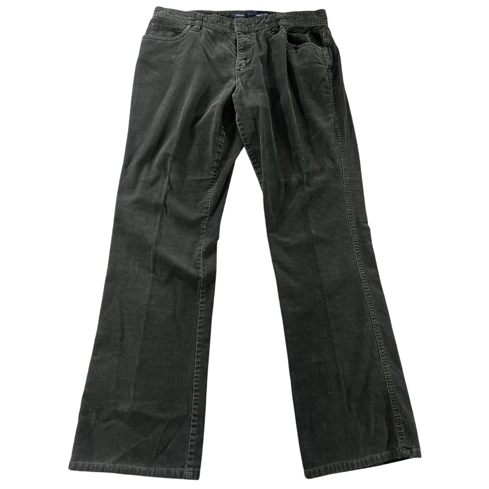 Ralph Lauren Sport Corduroy Straight Leg Pants Womens Size 10 33x31 Black Cotton
